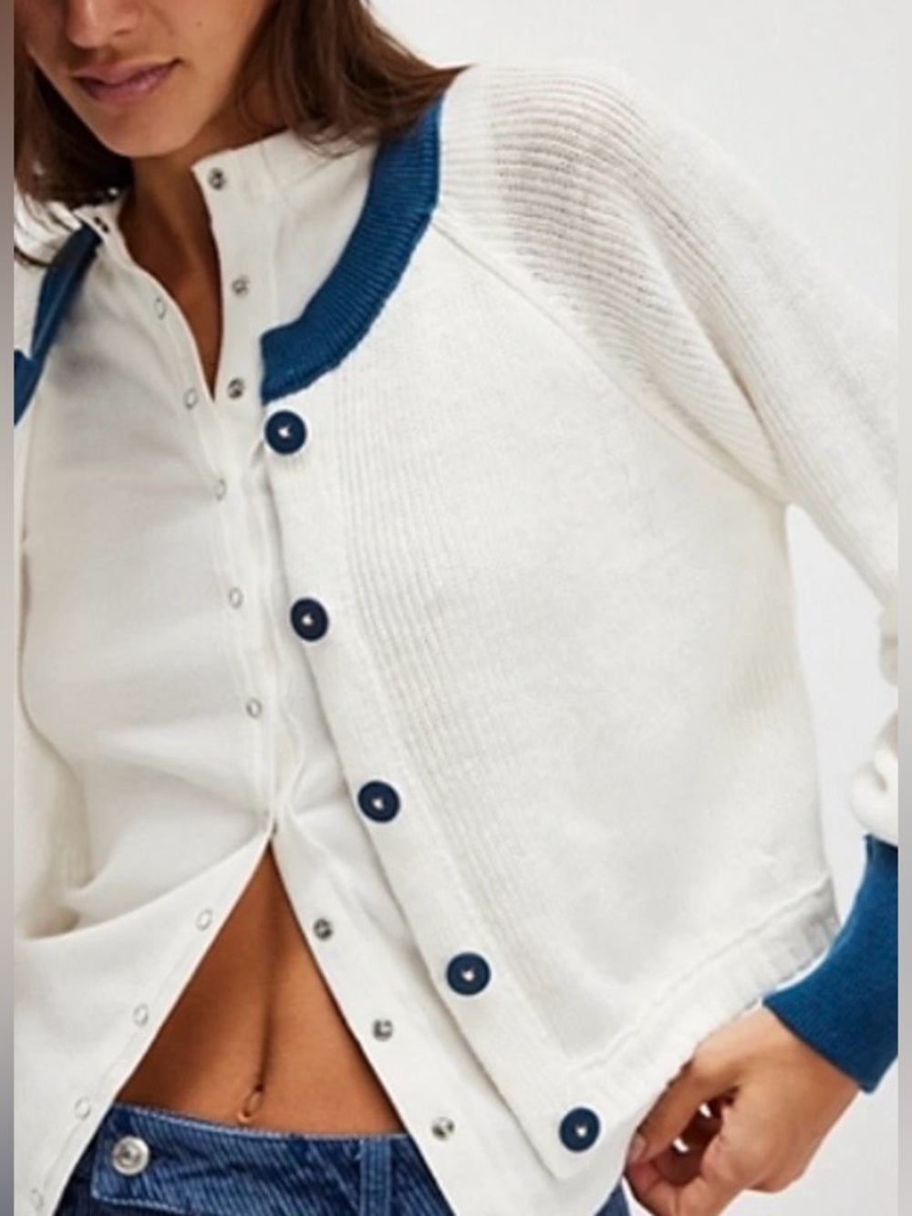 NWT Free People We The Free Lili Linen Cardi Size M